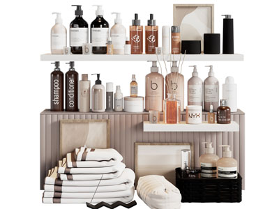 现代洗漱用品 化妆品 护肤品 毛巾卫浴小件