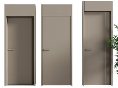 现代木门 房门 平开门3d模型 现代木门 房门 平开门