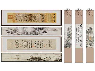 新中式书法山水装饰挂画3d模型 新中式书法山水装饰挂画
