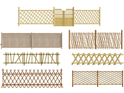 新中式竹编隔断 围栏 篱笆 护栏3d模型 新中式竹编隔断 围栏 篱笆 护栏