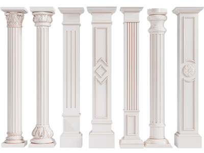 欧式雕花圆形 方形罗马柱子3d模型 欧式雕花圆形 方形罗马柱子