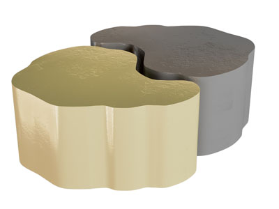 现代拼接不规则形茶几