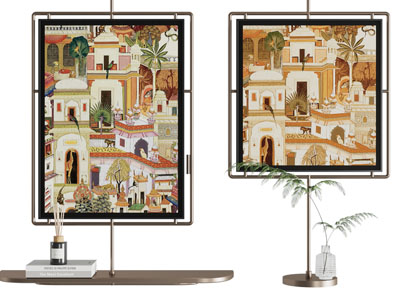 现代轻奢壁灯装饰挂画