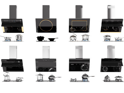 现代抽烟机 燃气灶 厨房电器
