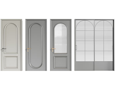 法式平开门 玻璃门 推拉门 房门 木门3d模型 法式平开门 玻璃门 推拉门 房门 木门