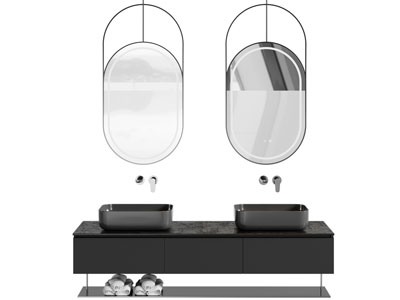 现代洗手台 镜子