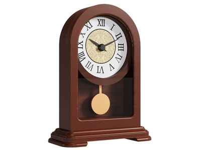 现代罗马数字的钟表 座钟3d模型 现代罗马数字的钟表 座钟