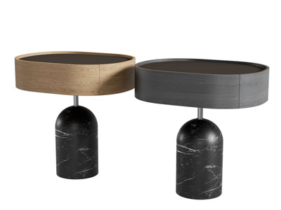 现代椭圆形床头柜