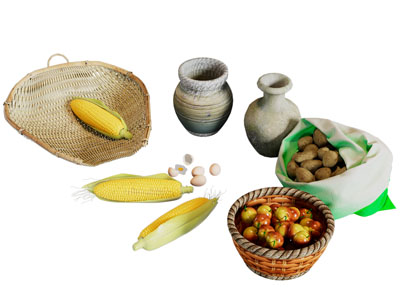 新中式箩筐 簸箕 水果鸡蛋食物