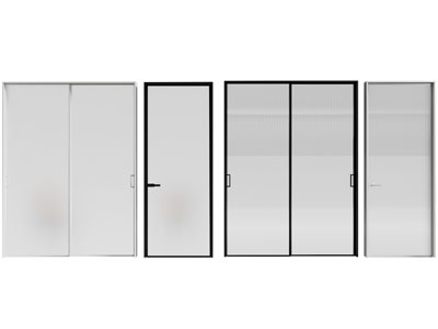 现代玻璃推拉门 平开门 房门3d模型 现代玻璃推拉门 平开门 房门