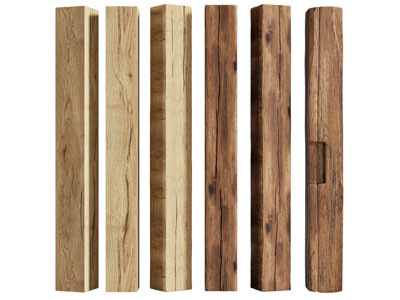 现代方形木头 木材 木柱子