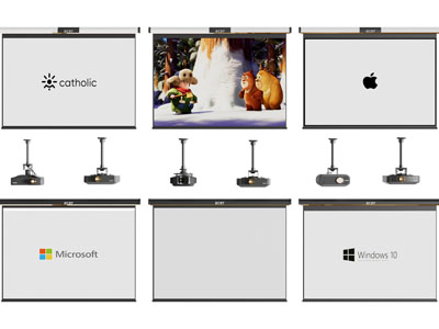现代投影仪 投影幕布