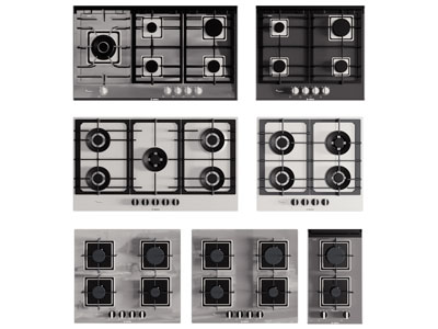现代多灶头燃气灶 厨房电器