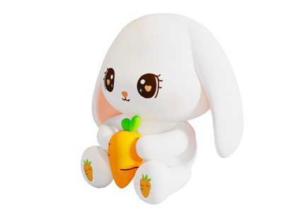 现代兔子玩偶 摆件组合