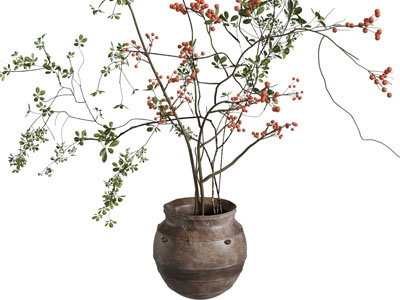 侘寂风花瓶花卉 摆件组合