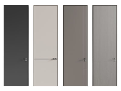 现代木门 平开门 房门3d模型 现代木门 平开门 房门