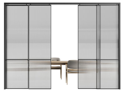 现代长虹玻璃推拉门3d模型 现代长虹玻璃推拉门