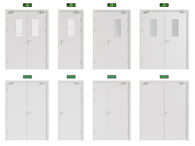 现代双开门 子母门 平开门 防火门 消防设备3d模型 现代双开门 子母门 平开门 防火门 消防设备