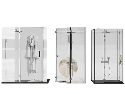 现代玻璃淋浴房3d模型 现代玻璃淋浴房