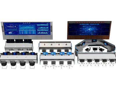 现代监控室操作台 控制台 LE电子屏