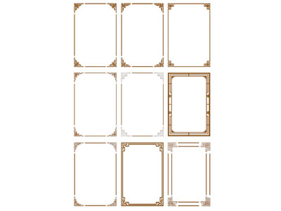 新中式雕花边框 角线檐线3d模型 新中式雕花边框 角线檐线