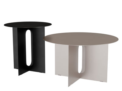 法式圆形茶几边几