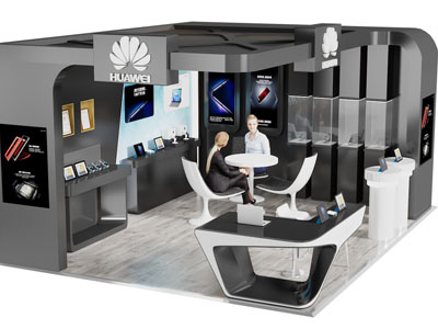 现代华为产品展厅展览 洽谈区