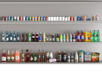 现代可口可乐 汽水 洋酒摆件组合