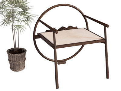 新中式休闲椅子 扶手椅子