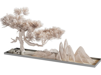 新中式松树 假山景观园艺小品