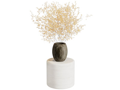 侘寂风陶艺花瓶花卉