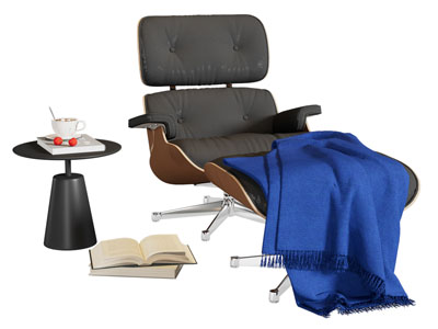 法式休闲椅子 脚踏 边几