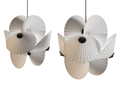 新中式雨伞拼接灯罩的吊灯