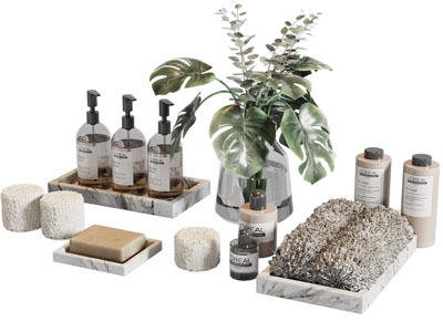 现代洗浴用品 化妆品 香皂 花瓶花卉卫浴小件