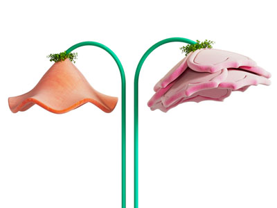 现代感应花朵美陈