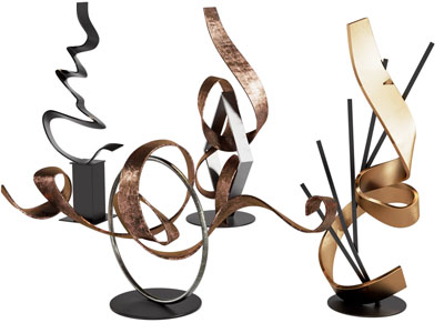 现代金属线条工艺品摆件组合