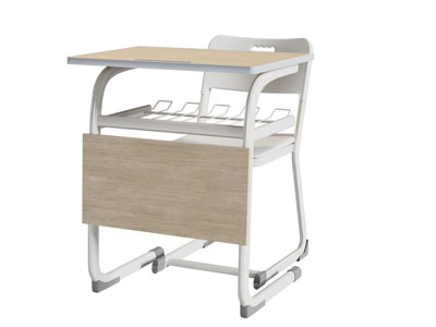 现代学生书桌椅组合3d模型 现代学生书桌椅组合