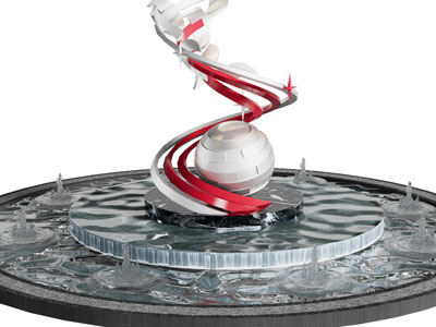 现代城市雕塑雕刻小品 水景3d模型 现代城市雕塑雕刻小品 水景
