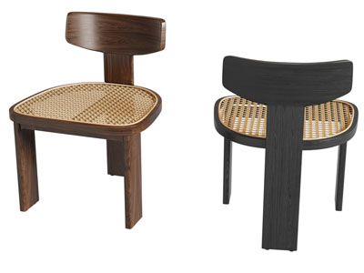 侘寂风休闲椅子 餐椅