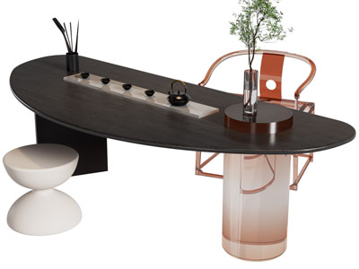 新中式茶桌椅组合