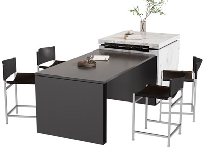 现代吧台餐桌椅组合