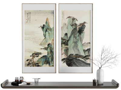 新中式装饰挂画3d模型 新中式装饰挂画