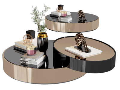 现代椭圆形茶几
