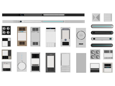 现代暖风扇 线形浴霸 排风扇