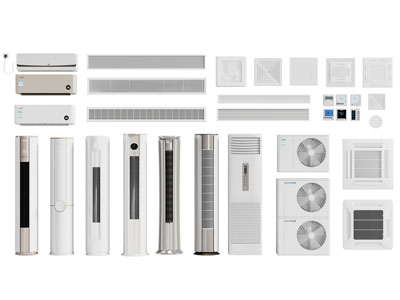 现代柱形空调 排风扇 空调外机