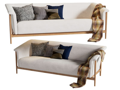 现代多人沙发3d模型 现代多人沙发