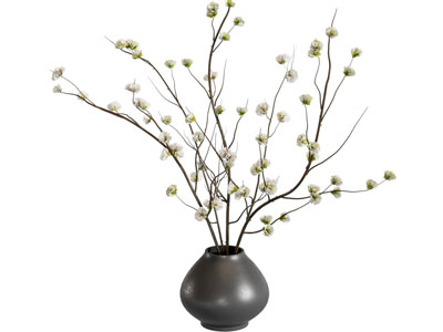 现代陶艺花瓶花卉