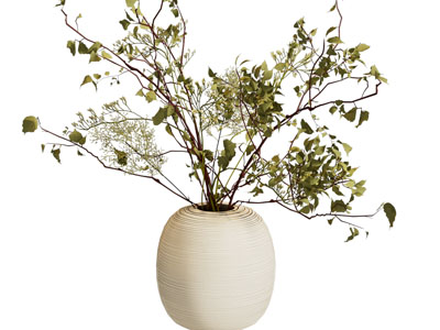 现代陶艺花瓶花卉