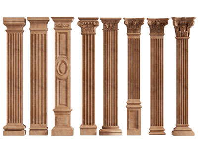 欧式雕花罗马柱子3d模型 欧式雕花罗马柱子