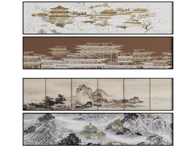 新中式装饰挂画3d模型 新中式装饰挂画